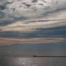December sky over the sea